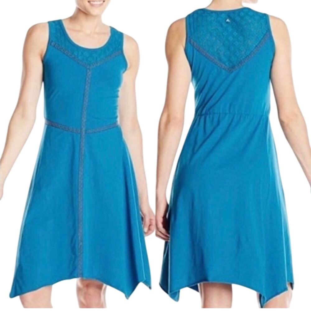 Prana Asymmetrical Teal Dress